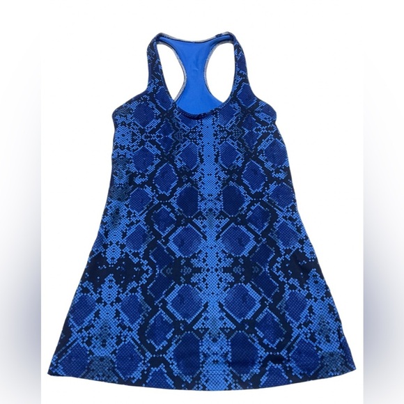 Lululemon Cool Racerback Casual Yoga Mini Ziggy Snake Pipe Sapphire Blue Tank 2 - Picture 2 of 3